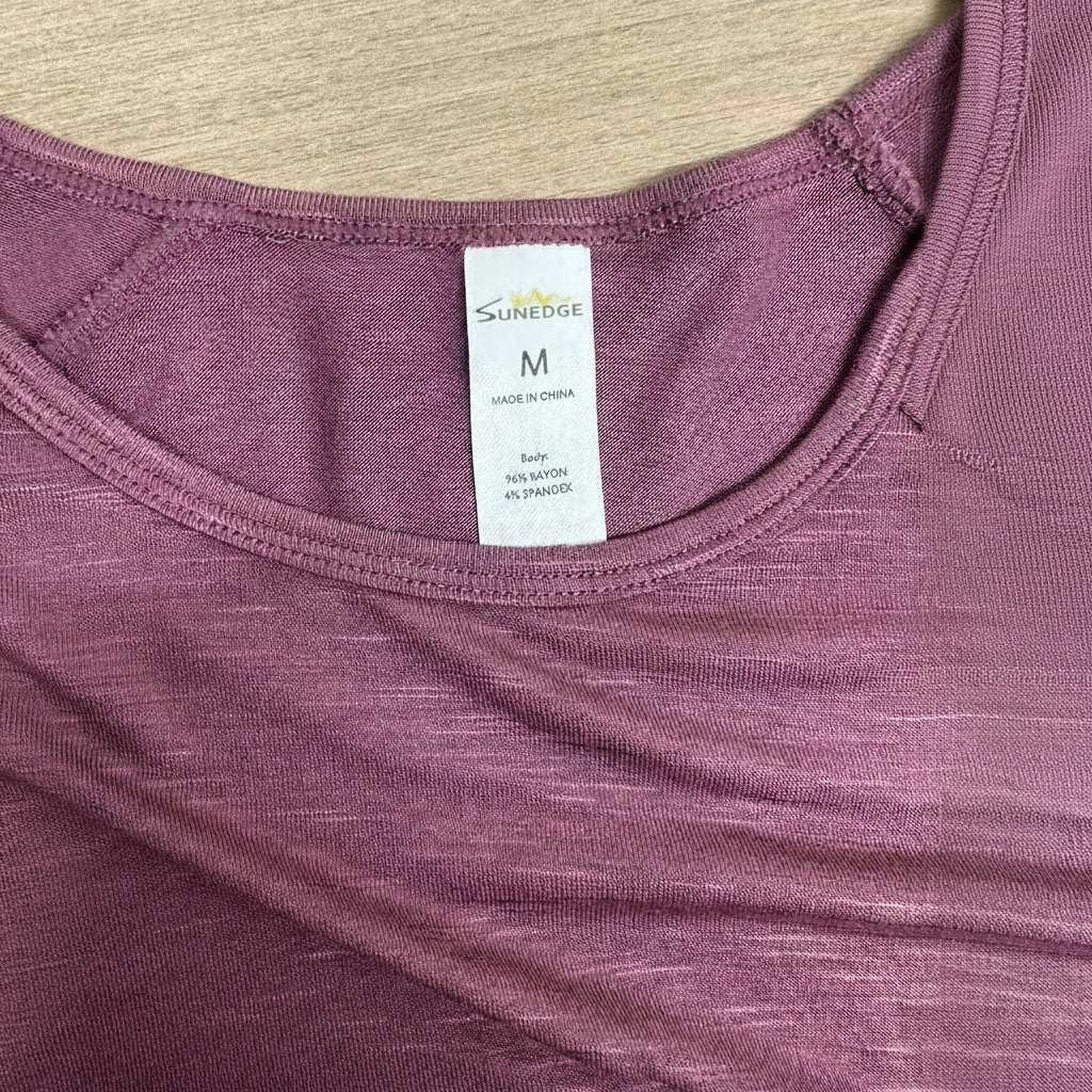 SUNEDGE Women's Ruched Activewear Tee Short Sleeve Slim Fit Yoga Top with Side Gathering 96/4