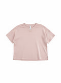 SUNEDGE Women’s Pointelle Ribbed Knit Tee Relaxed Fit Drop Shoulder Short Sleeve Top 60%CT 40%PES