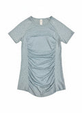 SUNEDGE Womens Ruched Short Sleeve Casual Summer 89/11 Blue