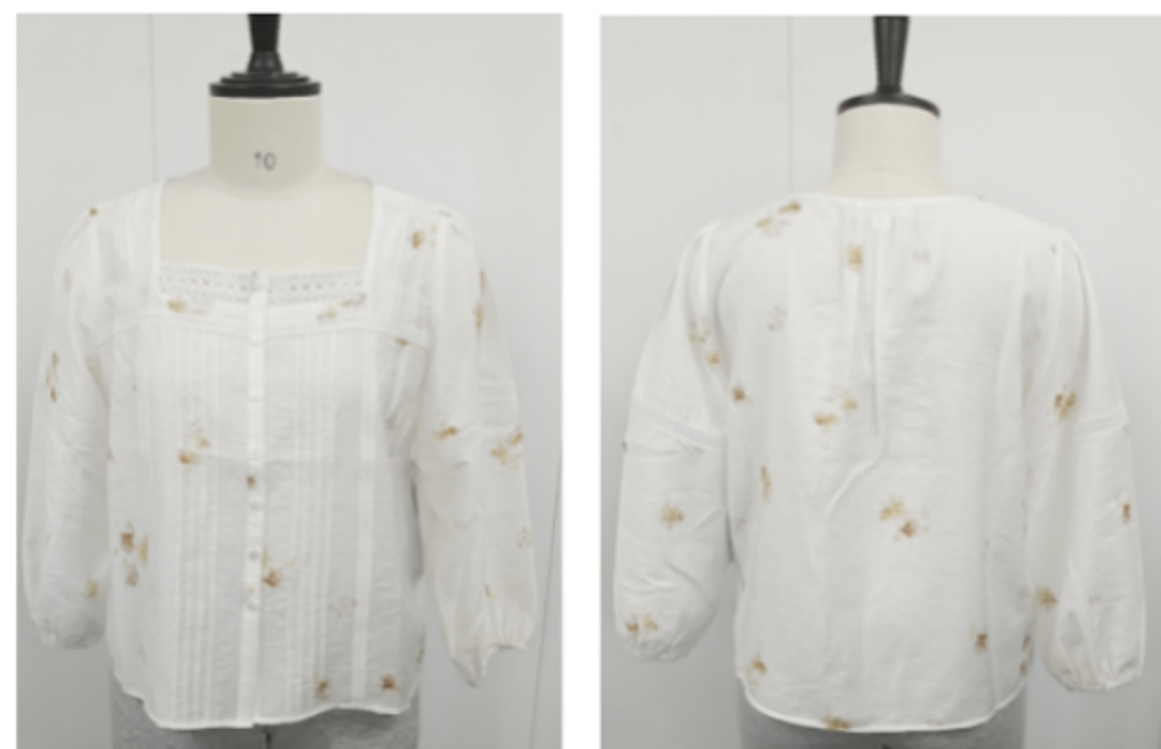 SUNEDGE Womens Square Neck Floral Blouse Boho Lantern Sleeve Pintuck Top