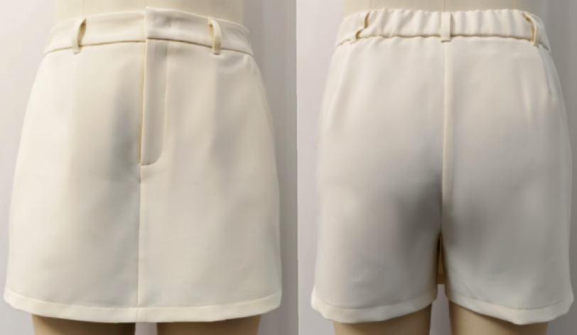 SUNEDGE Women’s Tailored Skort High Waisted Dressy Mini Skirt with Shorts and Elastic Back